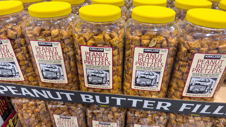 Rows of Kirkland﻿ Signature Peanut Butter Pretzels