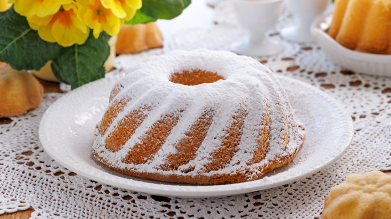 bundt cake on a plate