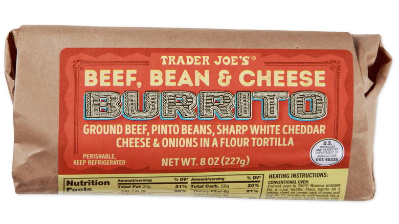 Trader Joe's Beef, Bean & Cheese Burrito