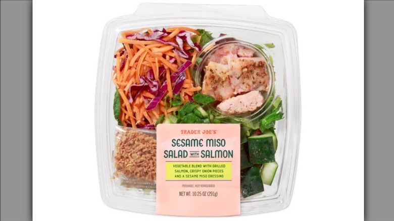 Trader Joe's Sesame Miso Salad with Salmon