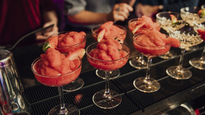 Frozen strawberry daiquiris