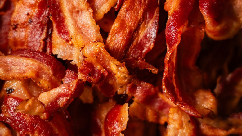 a pile of extra crispy bacon.