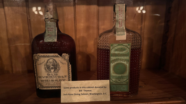 pictured historic Old Overholt bottles
