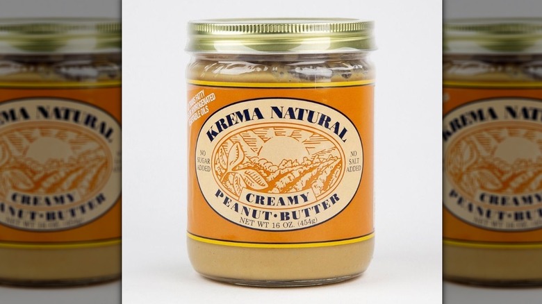 Jar of Krema Natural Creamy Peanut Butter