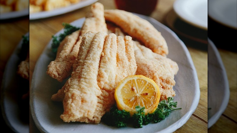 Plate of fried catfish served at Hagy's Catfish Hotel.