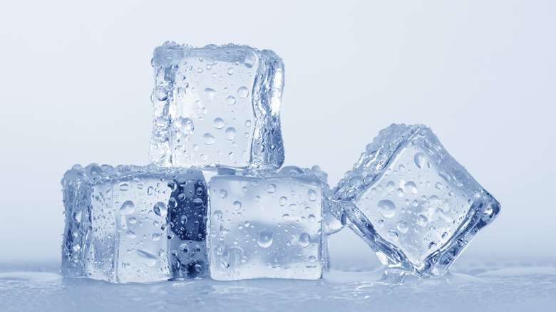 ice cubes stacked