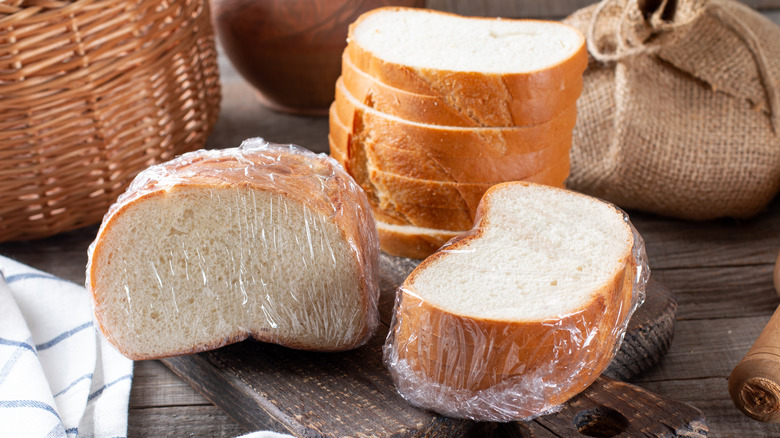 Bread packed for freezing