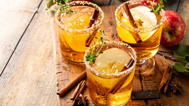 Fall apple cider cocktail