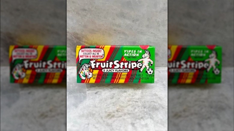 A Fruit Stripe gum package.