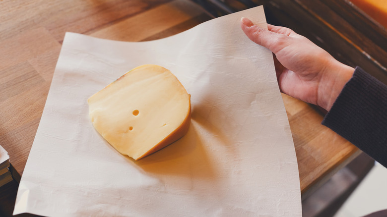 Cheese on cheese paper