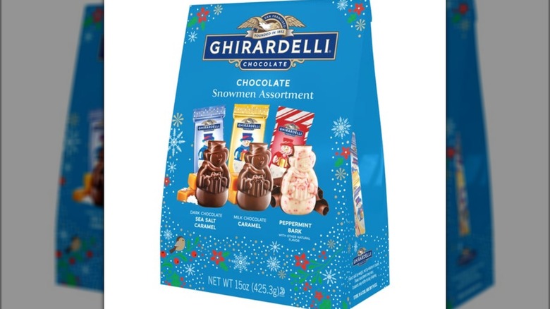 A bag of Ghirardelli Chocolate Snowmen