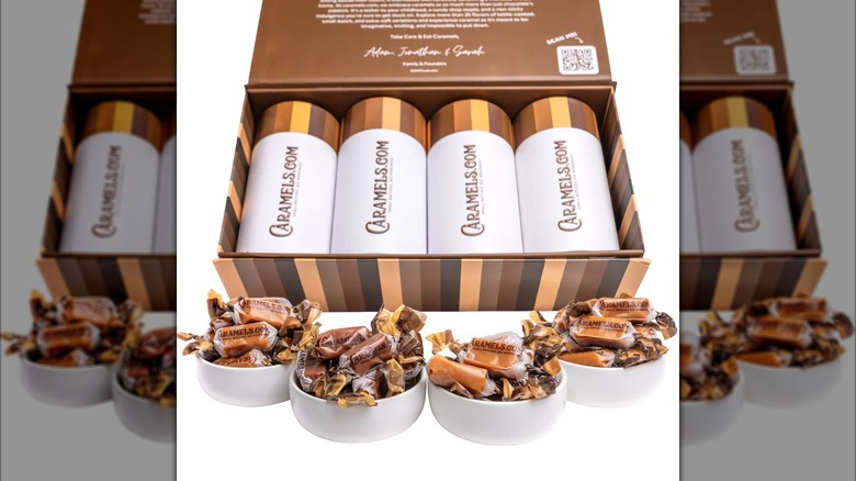 A box of G.O.A.T. FOODS Caramels