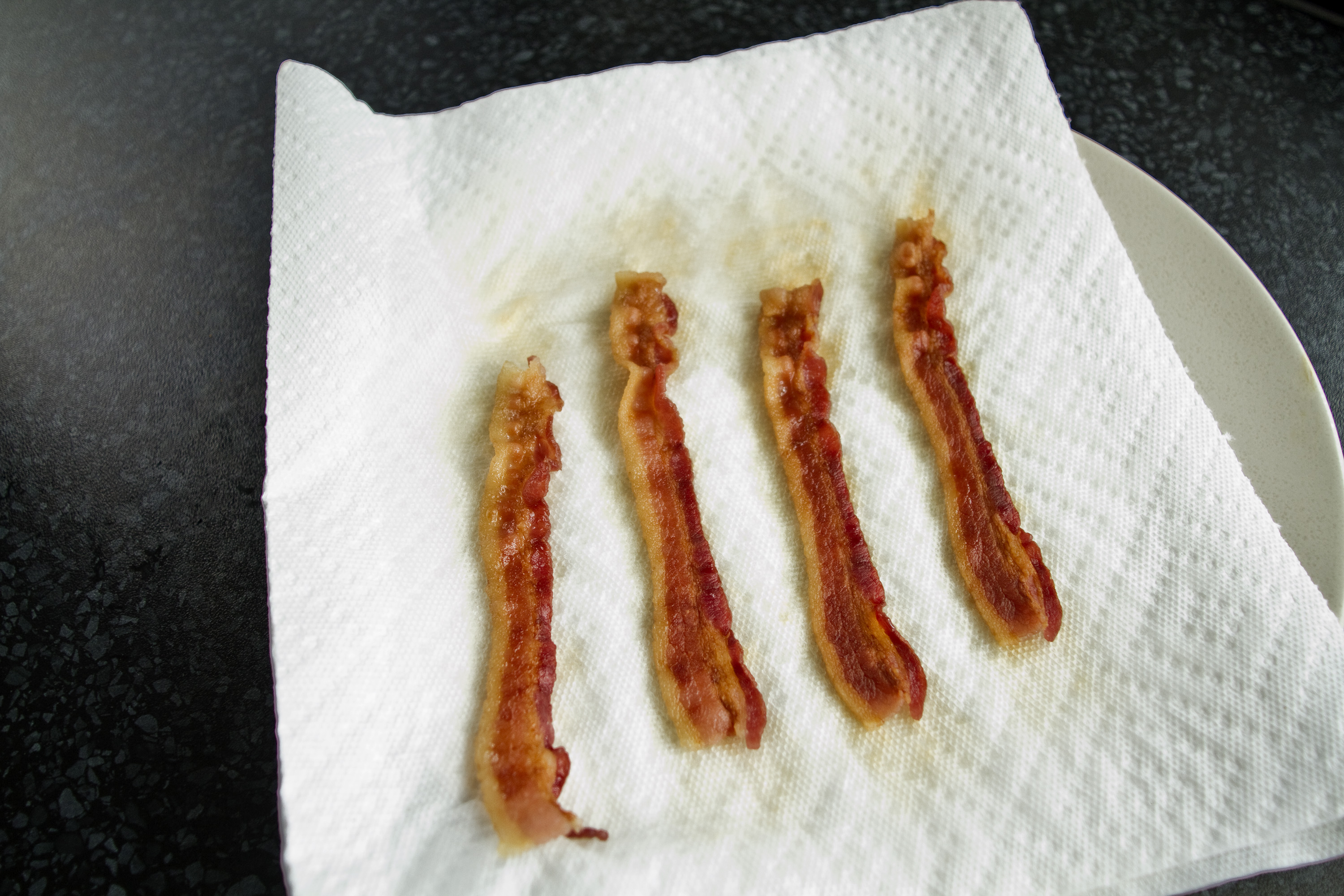 Microwaved bacon
