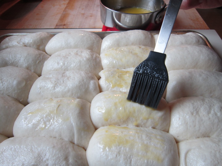 Brush rolls with egg wash Food Republic