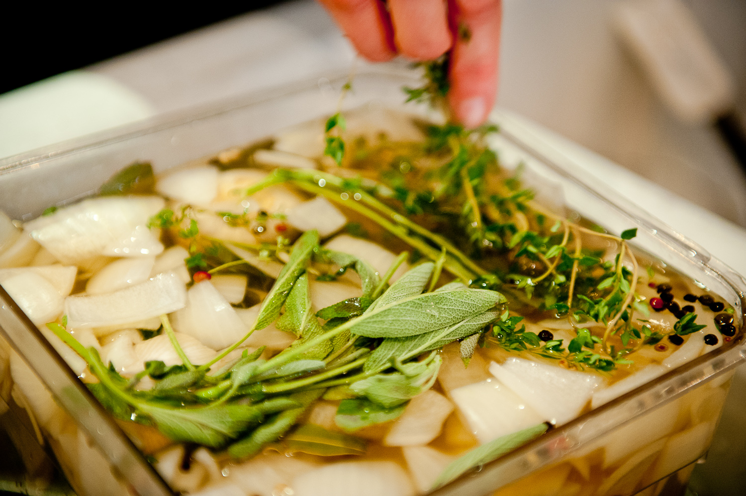 add fresh herbs on top