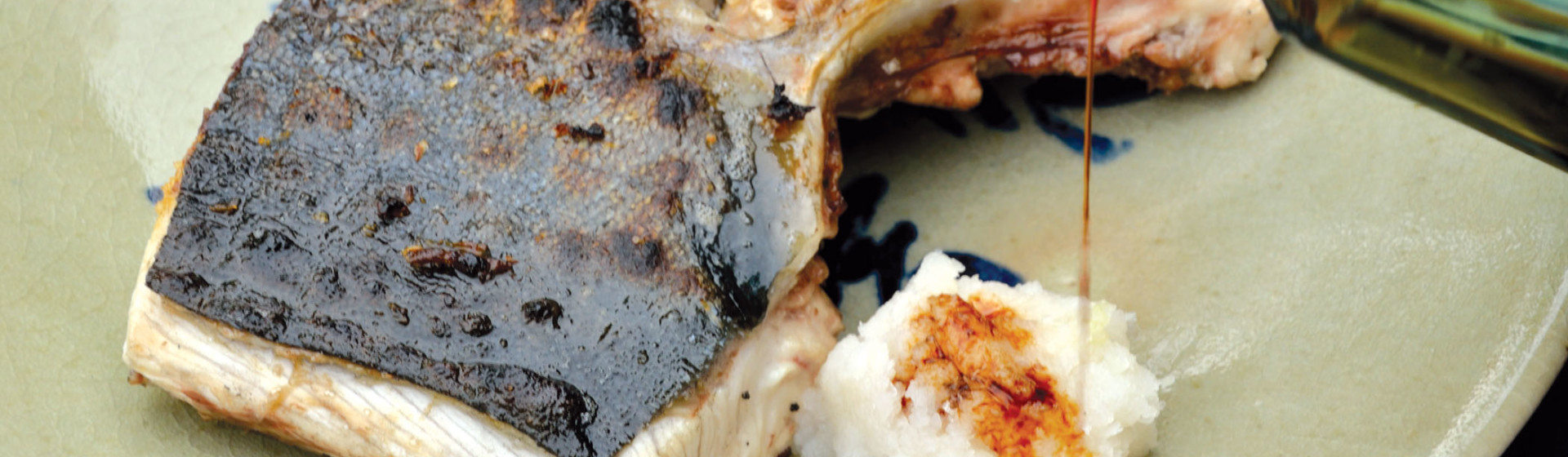 CharcoalGrilled Yellowtail Collar Recipe Food Republic