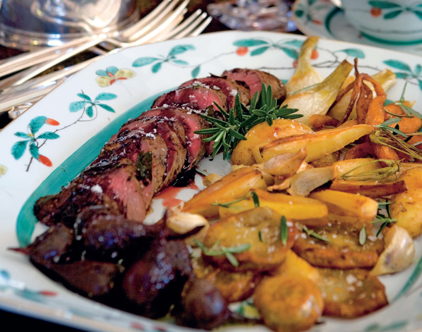 A roast tenderloin of venison is an impressive way to keep things lean