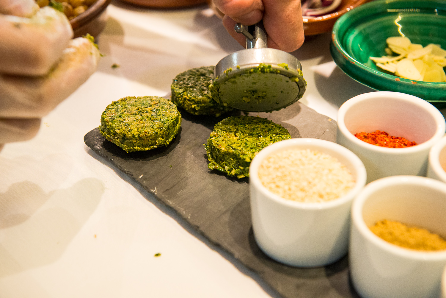 Form the falafel