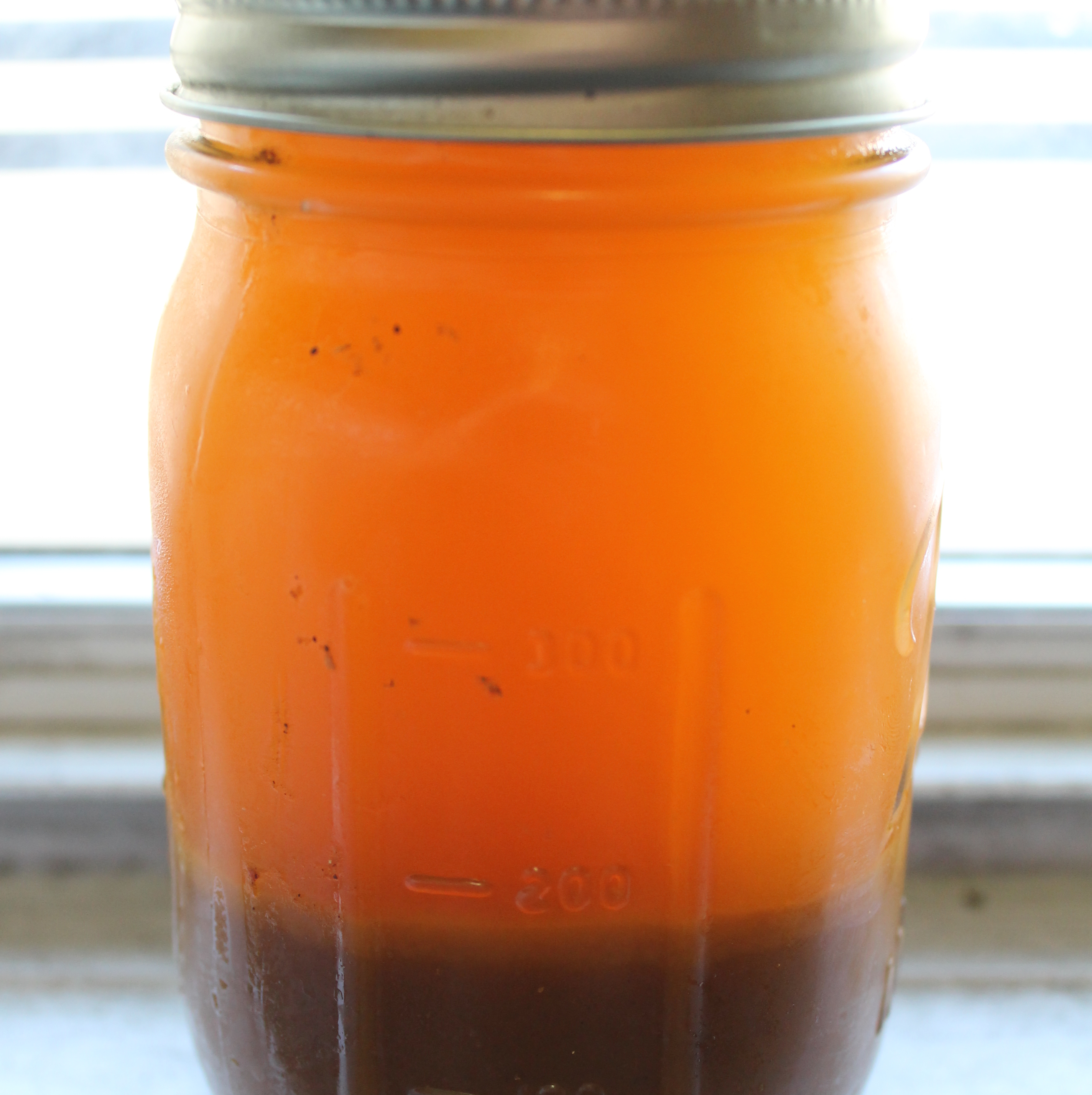 Strain into a jar