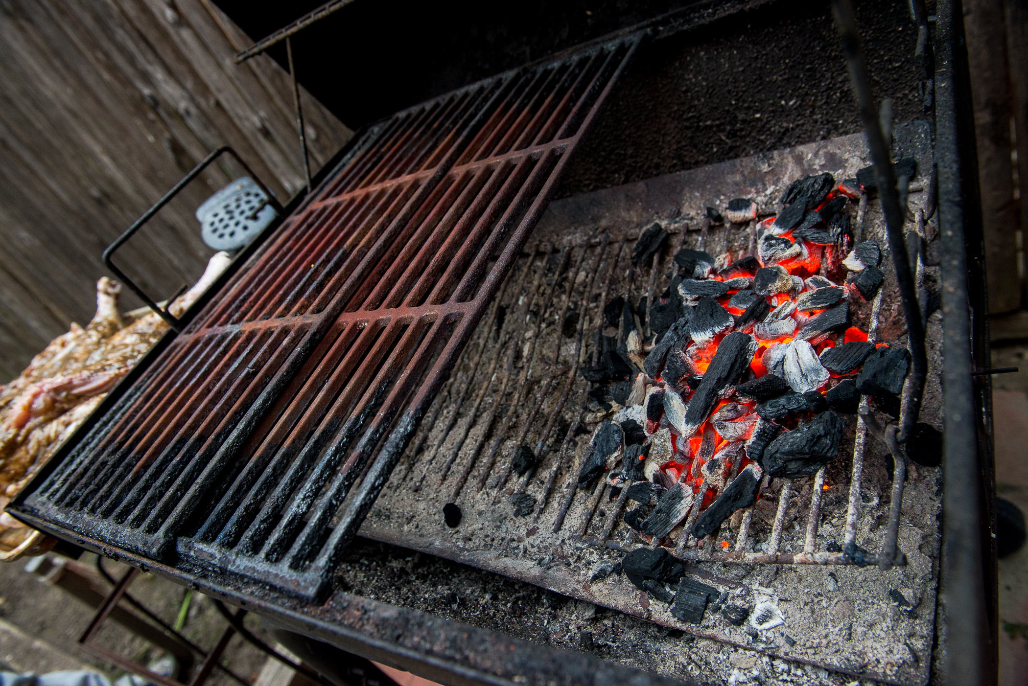 Heat the grill