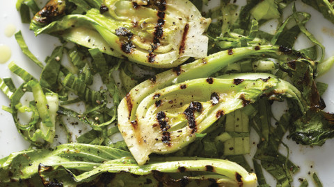 grilled baby bok choy
