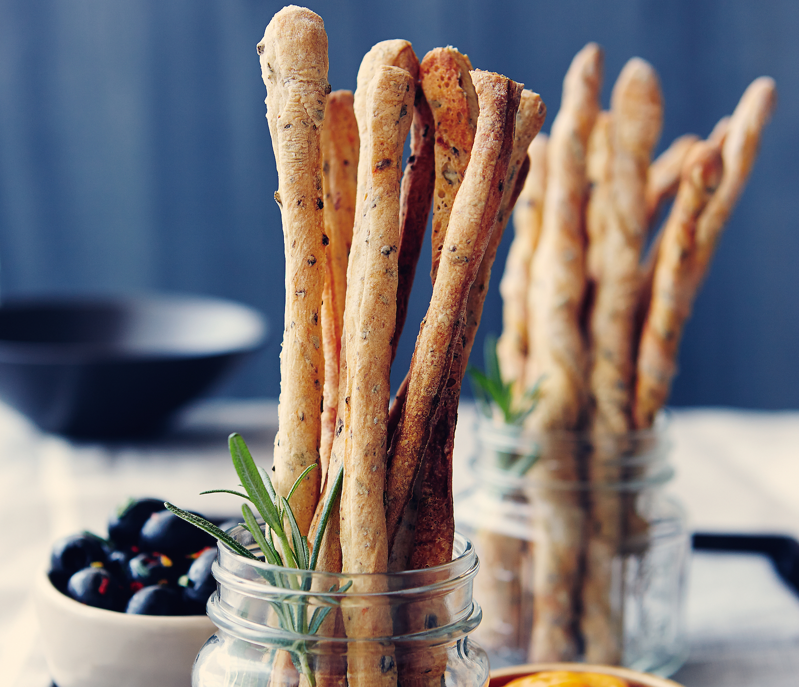 Rosemary Black Olive Grissini Recipe Food Republic