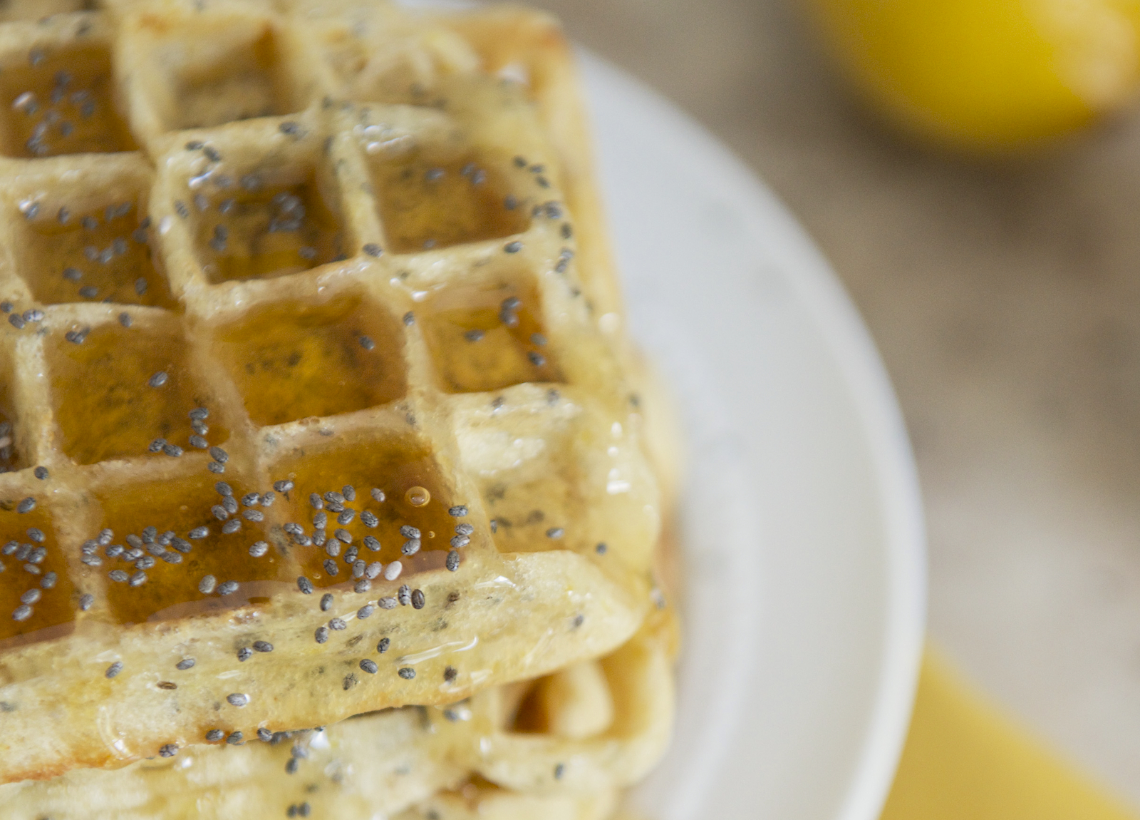LemonChia Seed Waffles Recipe Food Republic