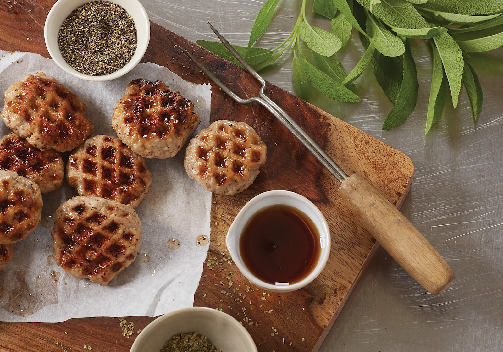 Sweet And Savory Waffled Sausage Patties Recipe Food Republic