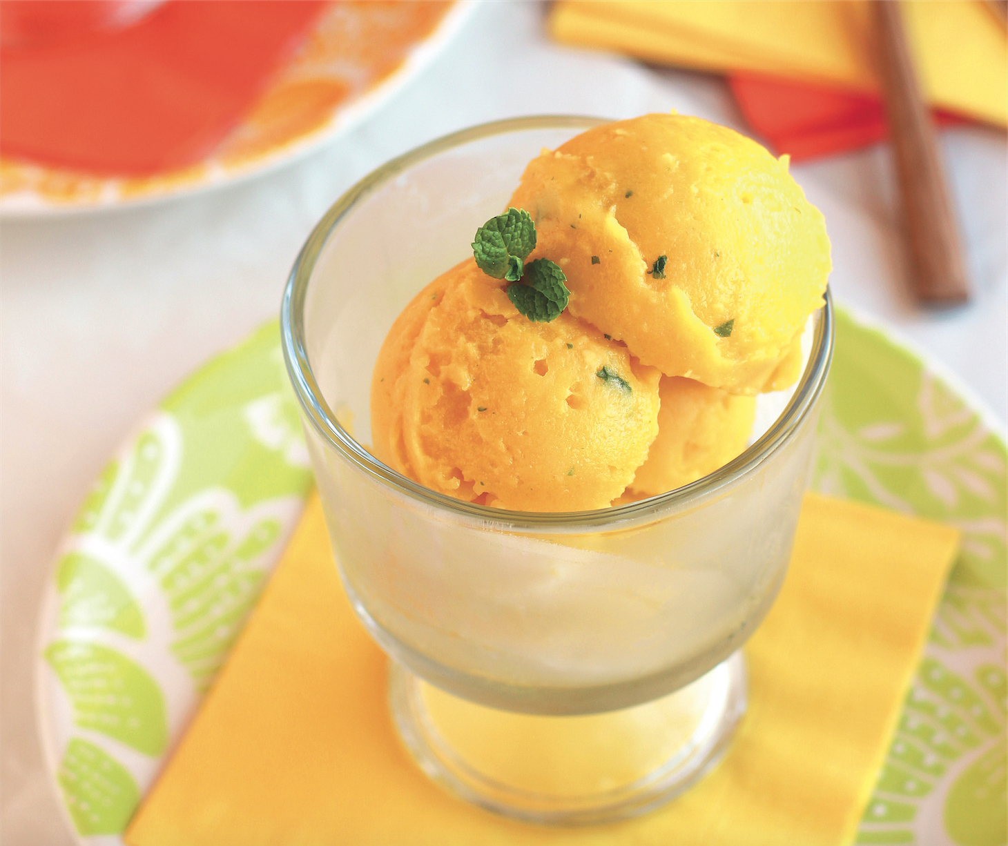 Mango Sorbet With Mint Food Republic