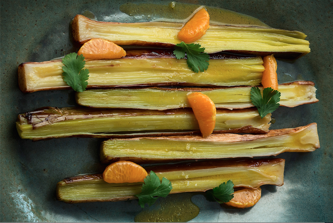 Roasted Whole Leeks With Tangerine Vinaigrette Food Republic