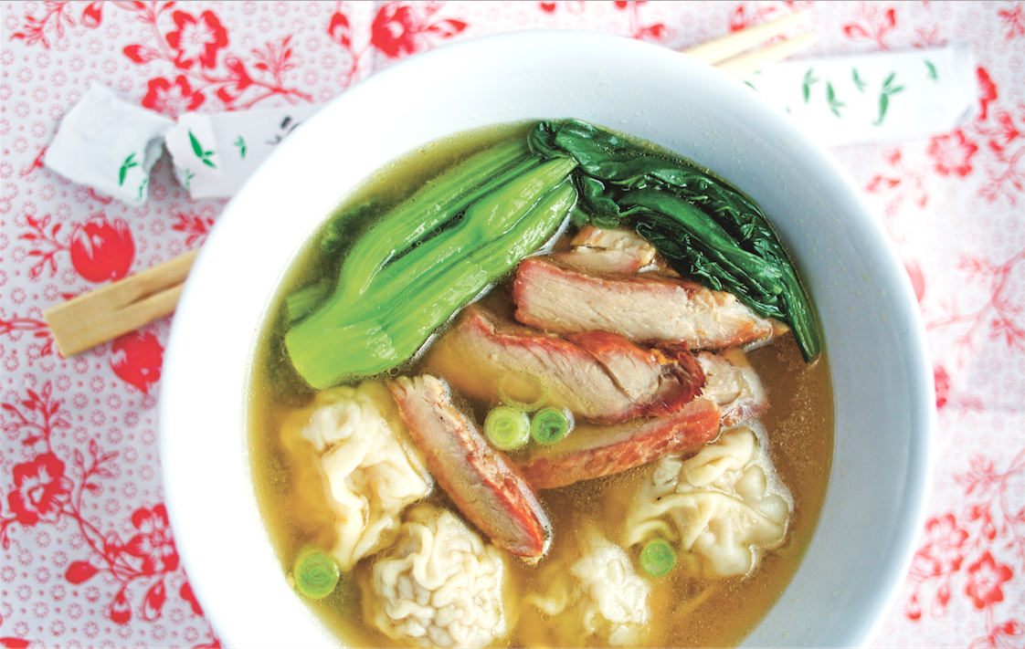 Soup With Glazed Pork, Noodles And Dumplings Food Republic