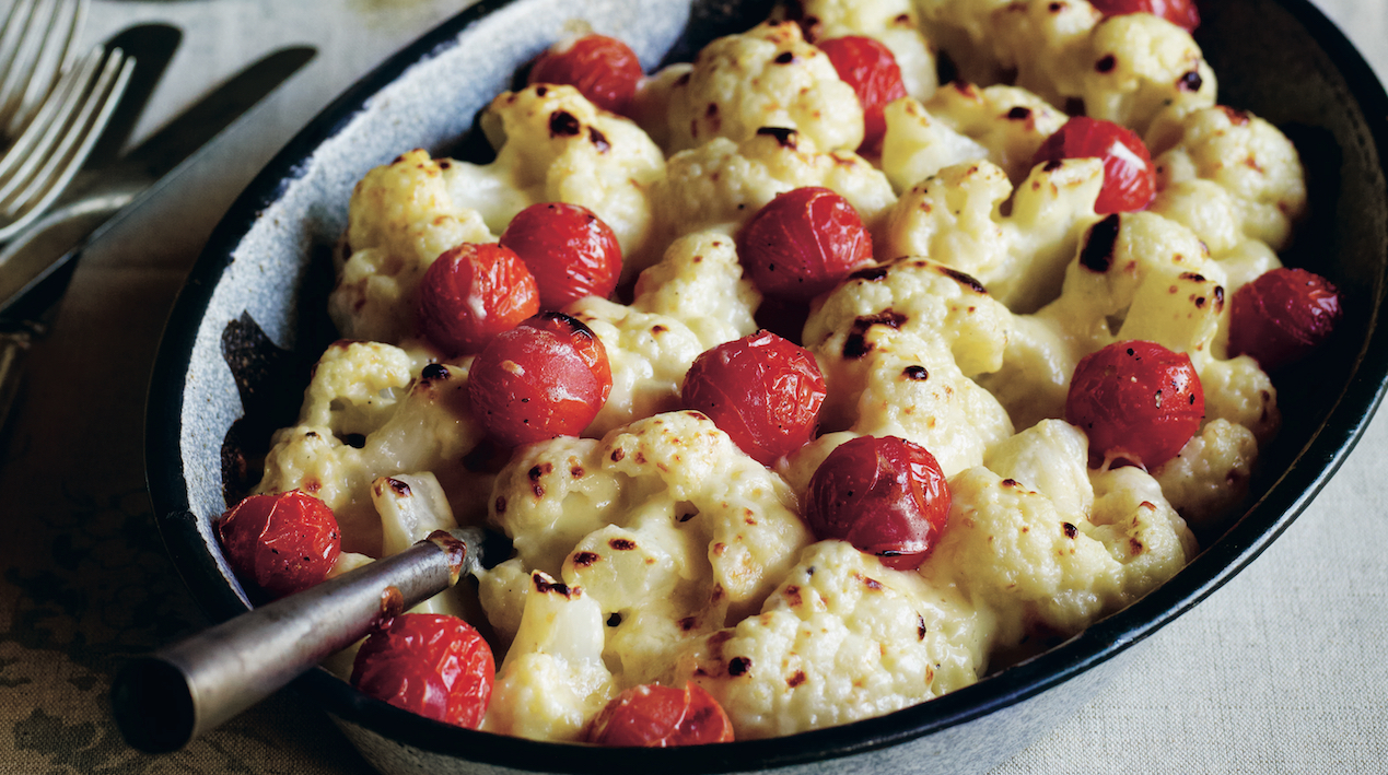 Cauliflower Cheese With Roasted Cherry Tomatoes Food Republic