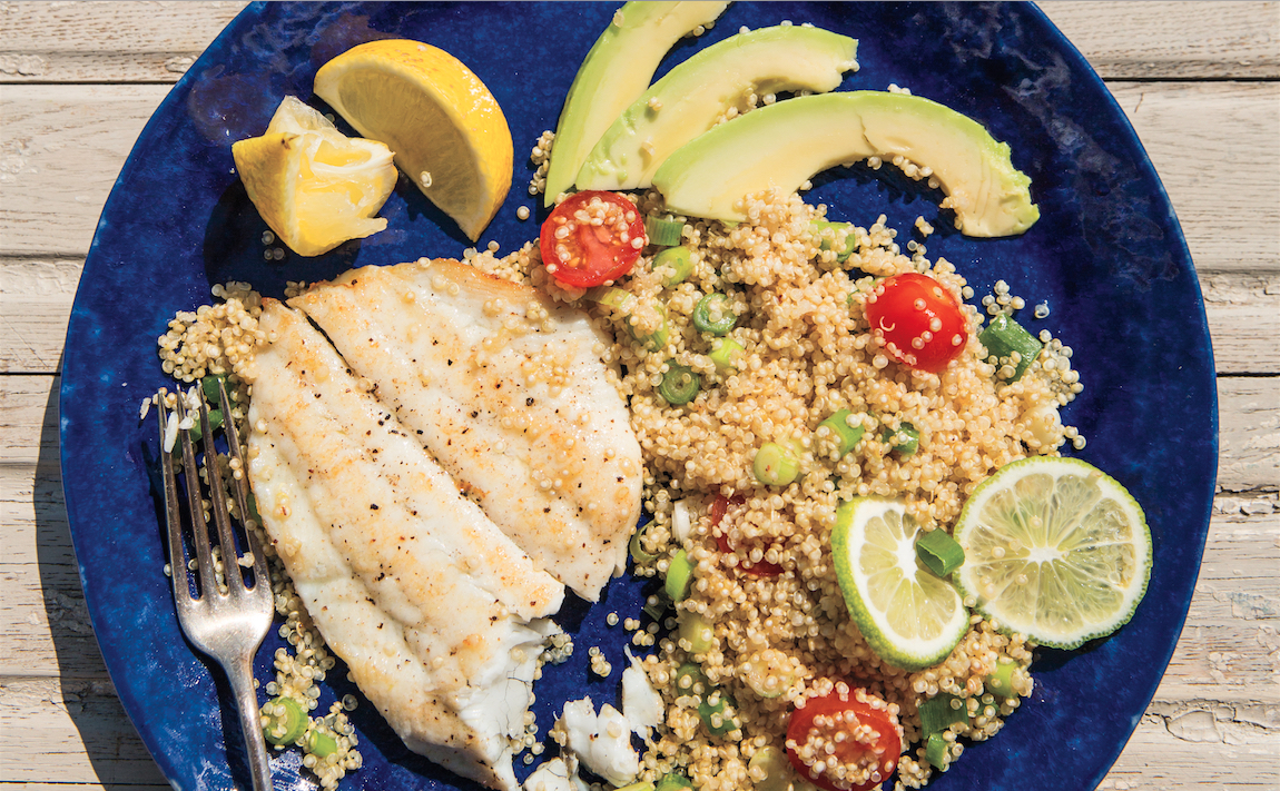 Healthy Fish Dish Fluke With ChipotleLime Quinoa Food Republic