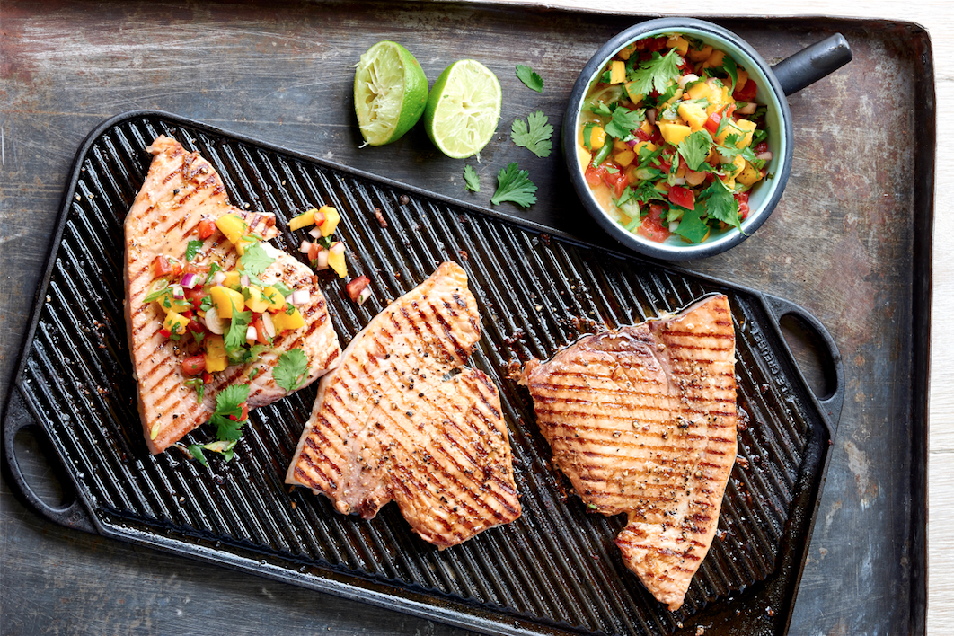 Fish Dish Grilled Swordfish With Mango Salsa Food Republic