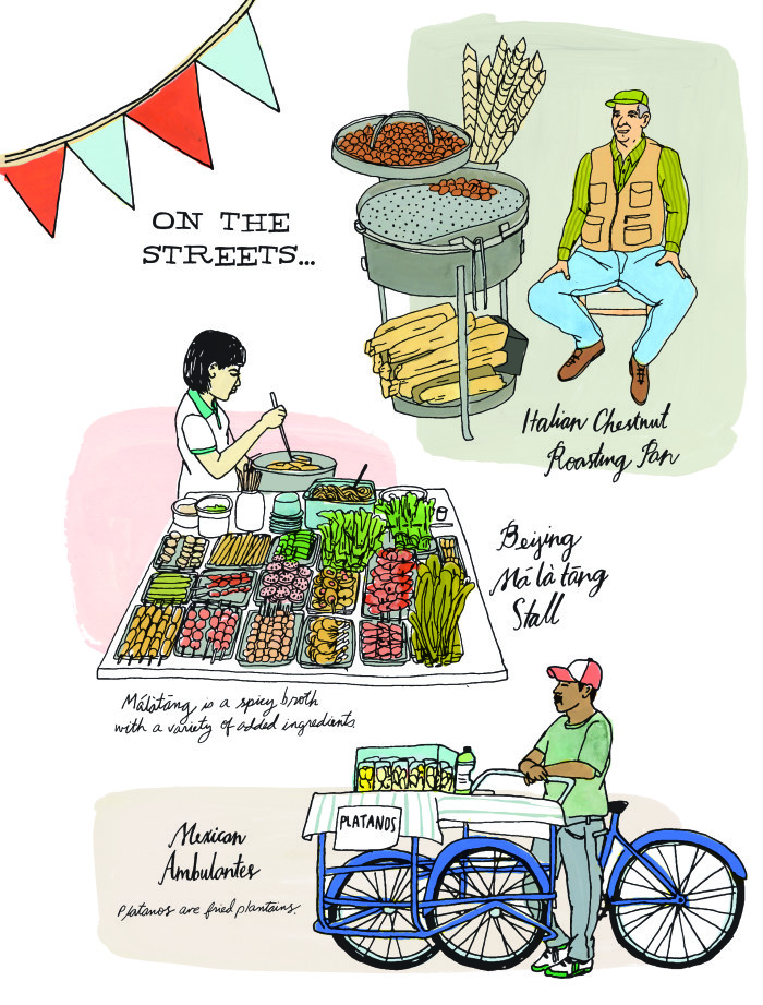 This Is What Street Food Looks Like Around The World, Illustrated
