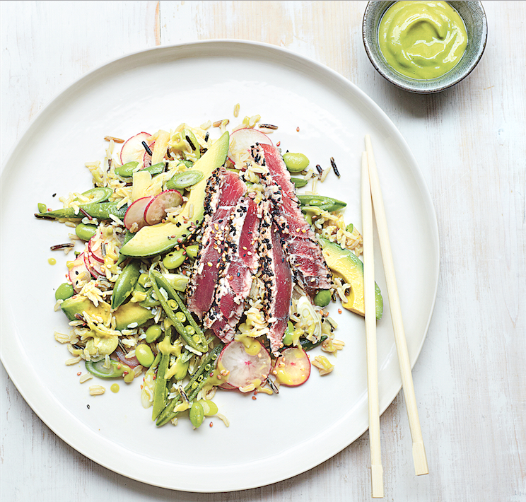 Tuna Sushi Salad And Wasabi Avocado Recipe Food Republic