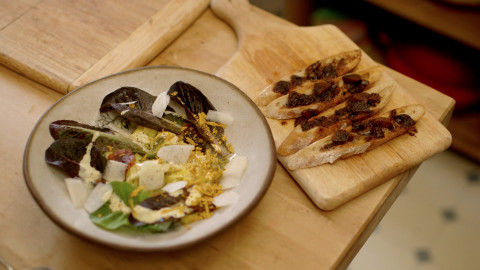 avocado salad from fermented film