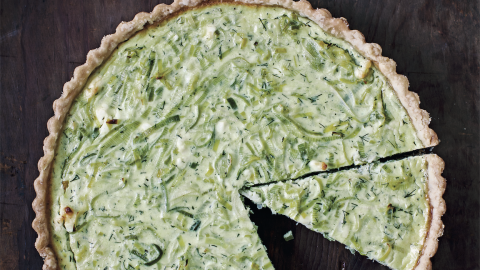 leek tart with feta
