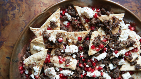 Middle Eastern Lamb Nachos