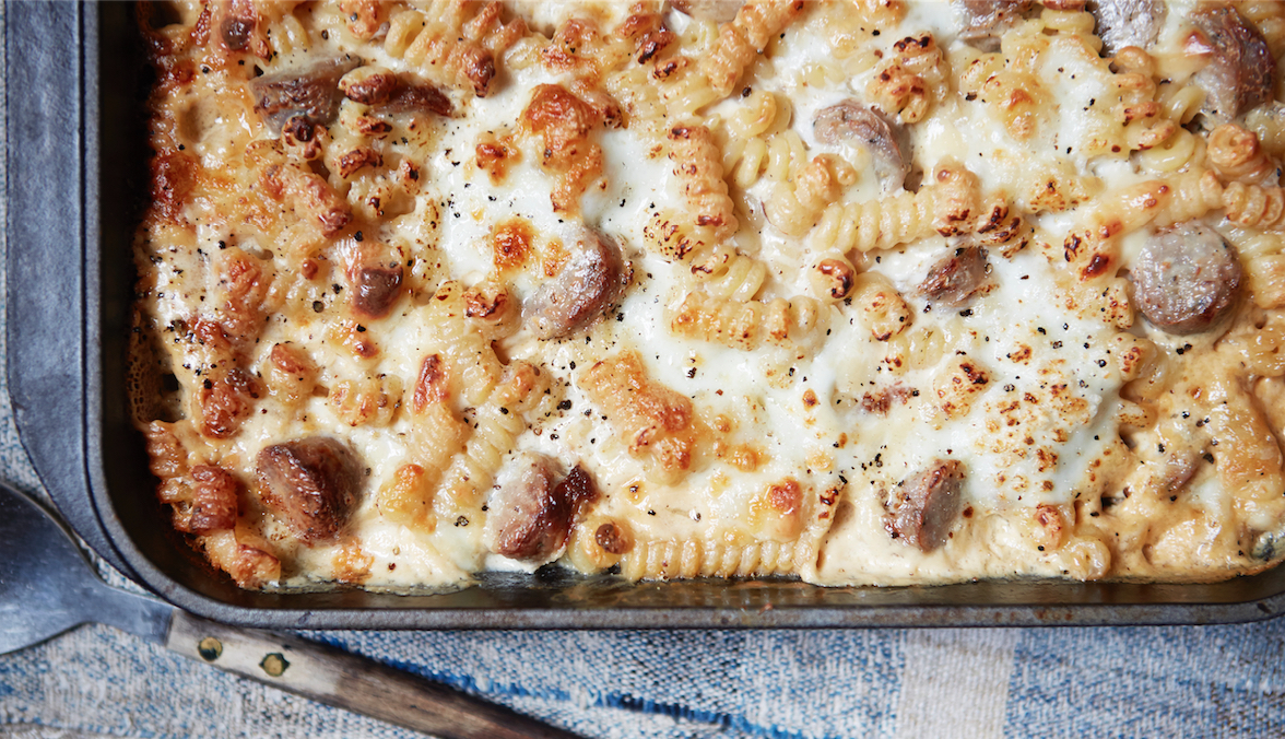 Comfort Chic Taleggio Mac And Cheese With Sausage
