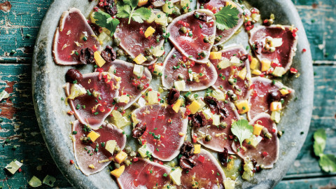 Tuna Carpaccio With Capers