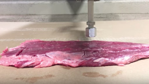 waterjet-cut steaks