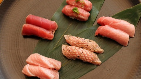 tiers of sushi