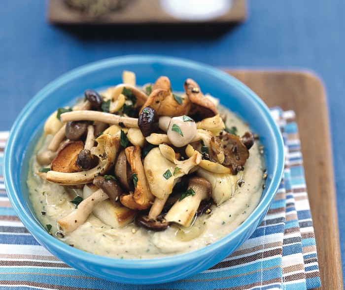 Truffled Wild Mushrooms Over Whipped White Beans-image