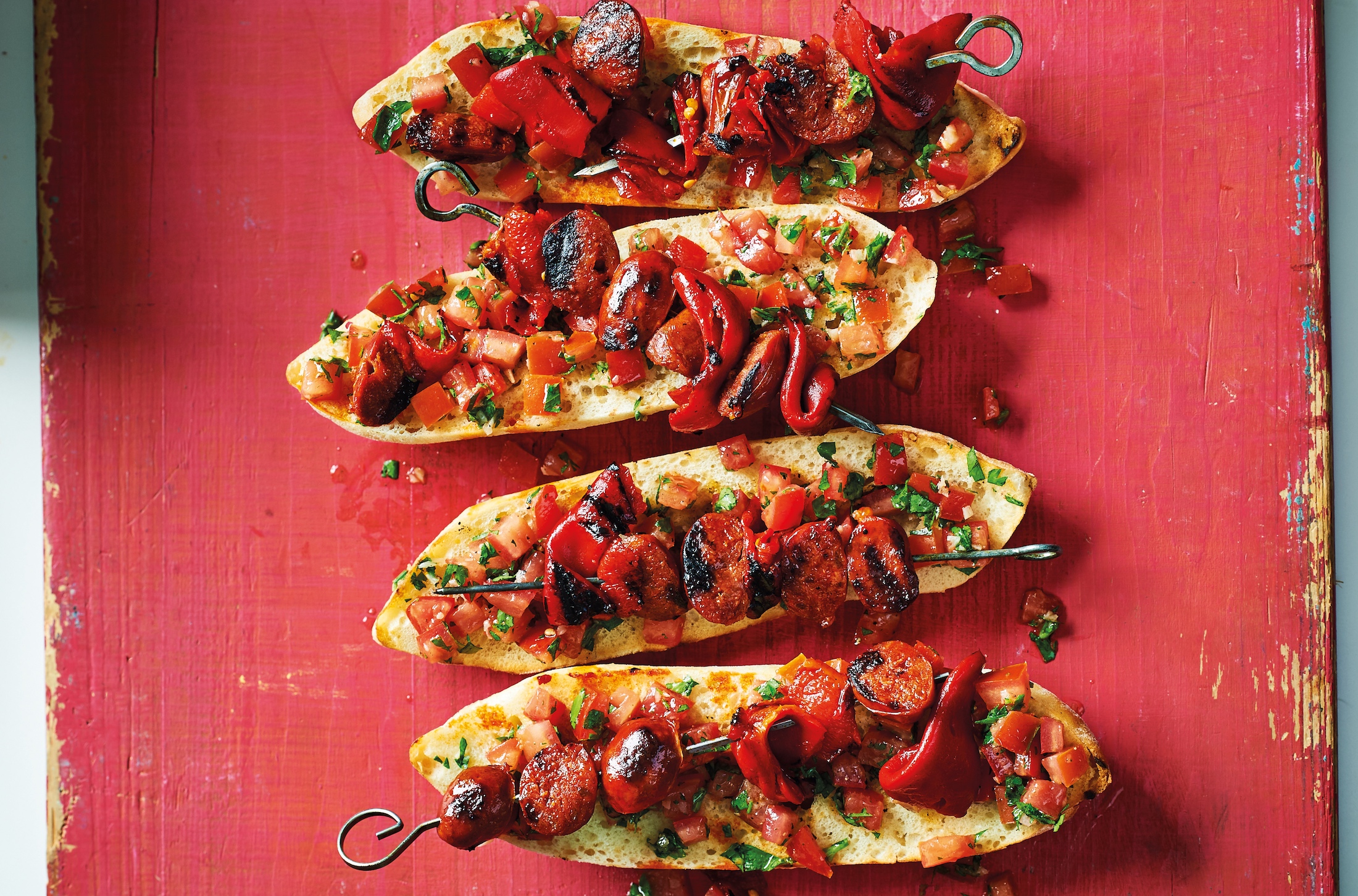 Grill It Up Spanish Piquillo Pepper And Chorizo Skewers