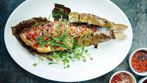 Thai baked seabass