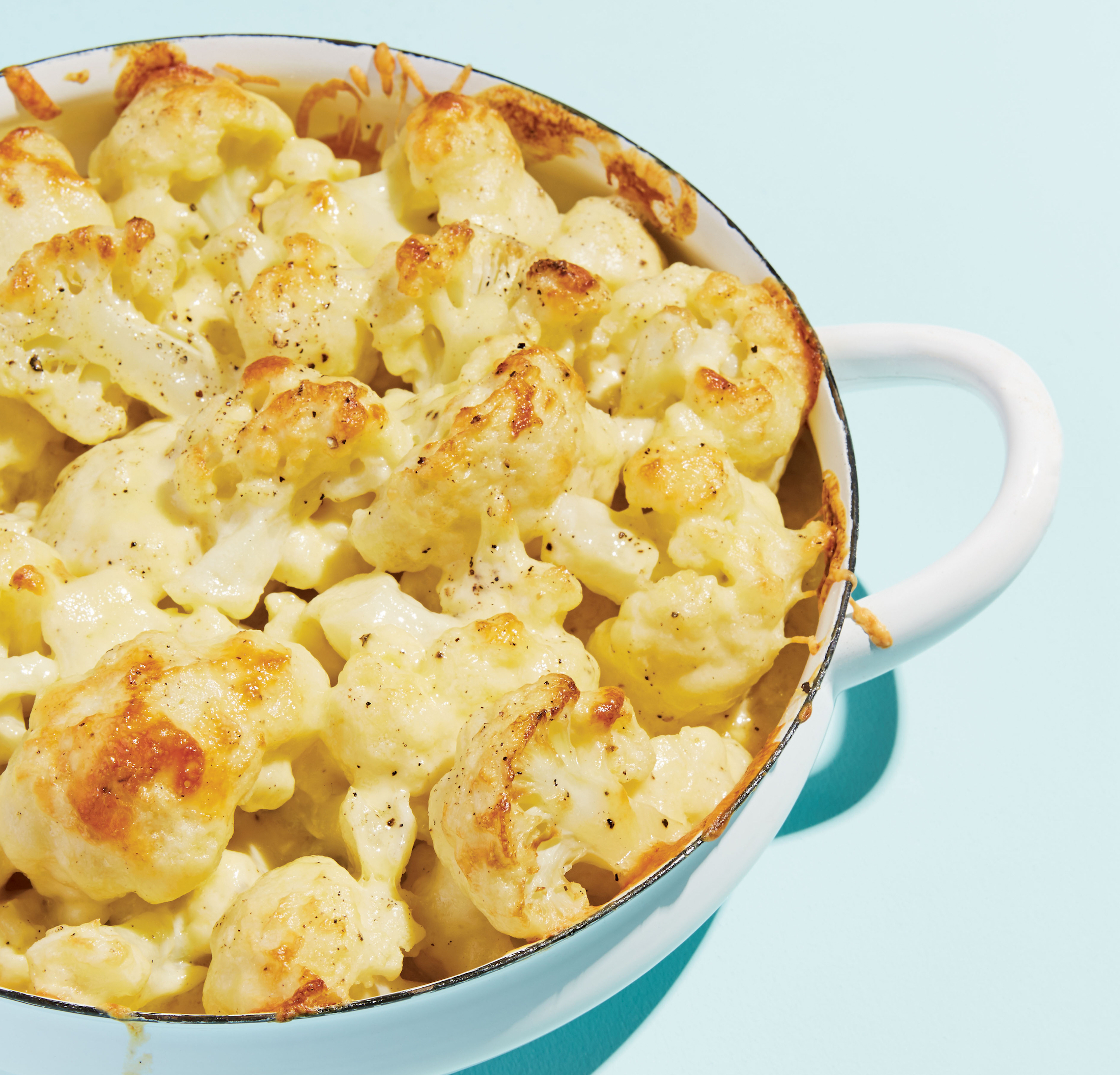 Hearty Sides Creamy ThreeCheese Cauliflower Gratin