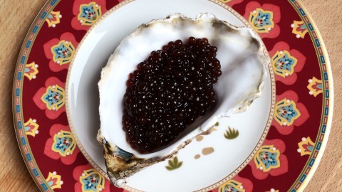 black caviar champagne