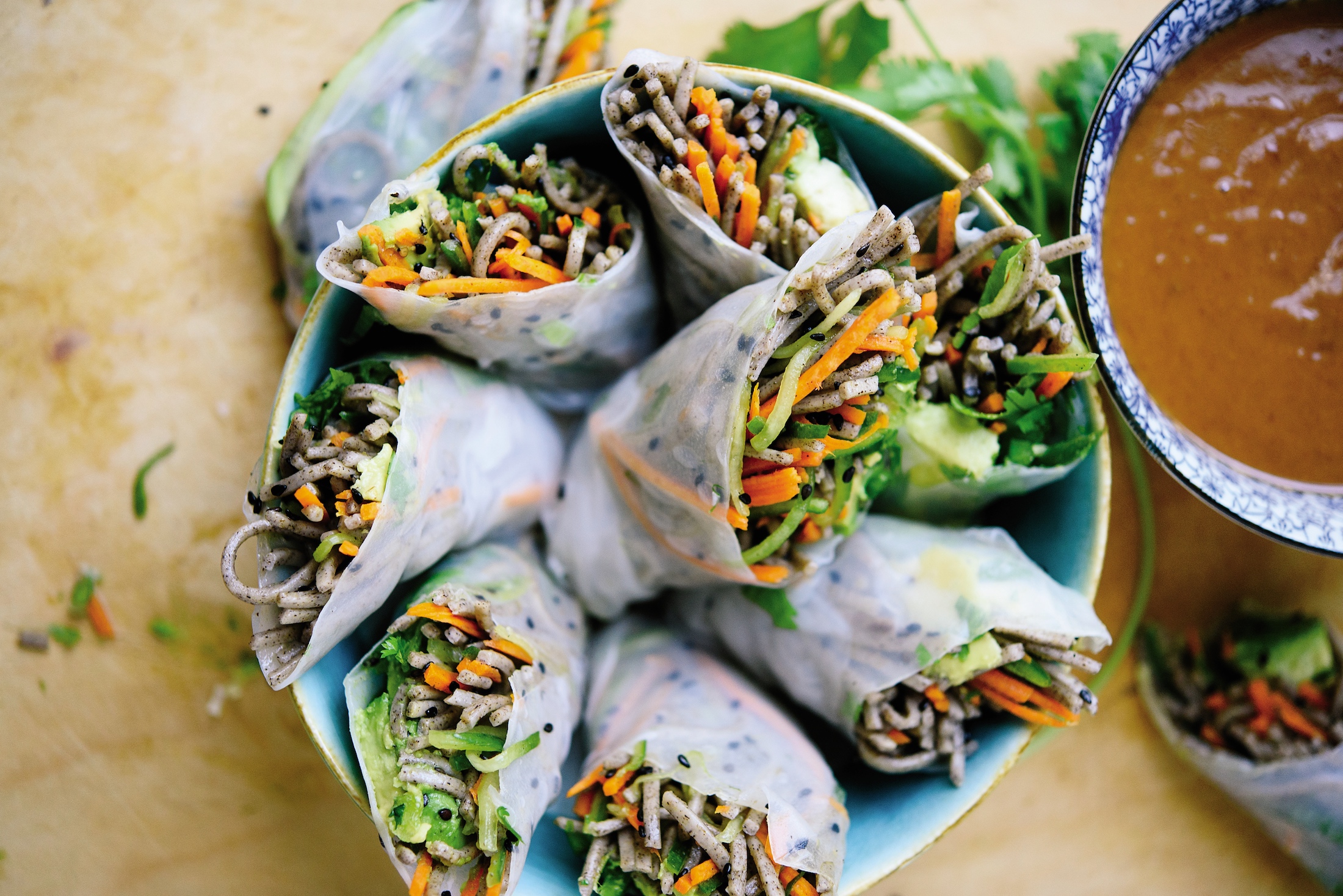 Veg Out With Kathryne Taylor S Fresh Sesame Soba Spring Rolls