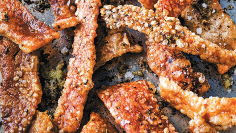porchetta cracklins